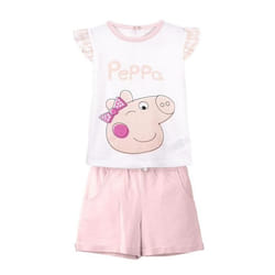 Ensemble t-shirt et short bébé fille Cerda French Terry Peppa Pig - 18 mois