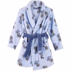 Peignoir enfant Frozen - Disney - Robe de chambre en polyester corail - Imprimé Elsa - Ceinture incluse