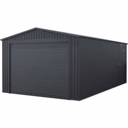 Ce garage métallique offre un grand espace de 6 mètres de profondeur pour un rangement sûr et organisé de votre véhicule et d ...