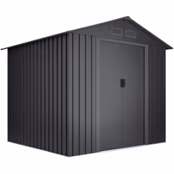Description générale L'abri de jardin offre un vaste espace de stockage organisé et sécurisé, avec un design élégamment anthr ...