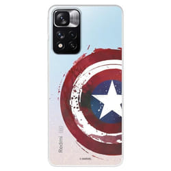 Coque pour Xiaomi Redmi Note 11 Officielle de Marvel Captain America Écusson Transparente - Marvel
