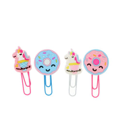 Clips Licorne Et Beignets 6 x 2,5 cm 4 u