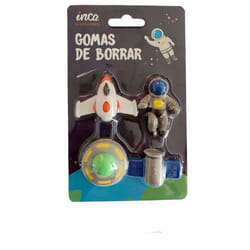 Gommes Espaces Lot 4 pcs