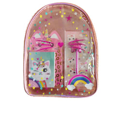 Mochila Transparente Gato coffret 5 pz