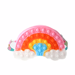 Sac À Bandoulière en silicone arc-en-ciel pop-it 21 x 14 x 3,5 cm 1 u