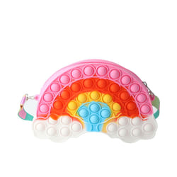 Sac À Bandoulière en silicone arc-en-ciel pop-it 21 x 14 x 3,5 cm 1 u