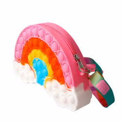 Sac À Bandoulière en silicone arc-en-ciel pop-it 21 x 14 x 3,5 cm 1 u
