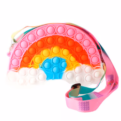 Sac À Bandoulière en silicone arc-en-ciel pop-it 21 x 14 x 3,5 cm 1 u