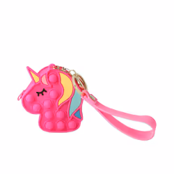 Portefeuille silicone pop-it licorne 7,5 x 9 x 3 cm 1 u