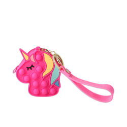 Portefeuille silicone pop-it licorne 7,5 x 9 x 3 cm 1 u