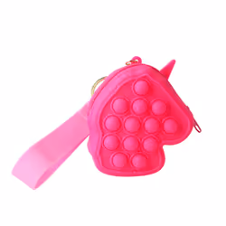 Portefeuille silicone pop-it licorne 7,5 x 9 x 3 cm 1 u