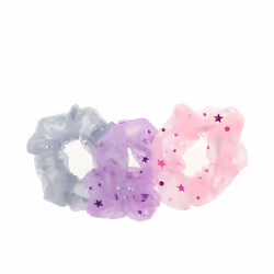 Wrinkled Ponytail Holders étoiles 3 u