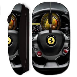 Souris sans fil - Ferrari - Voiture - Noir - USB wifi - Compatible Mac et PC
