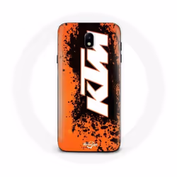 Coque - KTM - Galaxy J3 2017 - Logo blanc - Fond orange - Souple