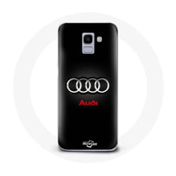 Coque - Audi - Galaxy J6 2018 - Métal - Noir - Logo Sportif