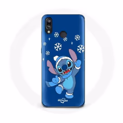 Coque - Huawei - P20 Lite - Souple - Stitch neige Noël - Bleu