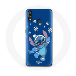 Coque - Huawei - P20 Lite - Souple - Stitch neige Noël - Bleu