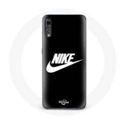 Coque - Nike - Huawei P20 - Souple - Noir - Logo Blanc