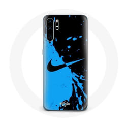 Coque pour Huawei P30 - Nike - Logo Bleu et Noir - Souple - Sportif - Protection