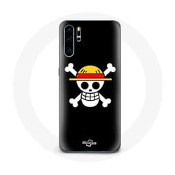 Coque - Huawei - P30 Pro - One Piece Manga Tete de Mort - Souple - Noir