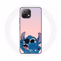 Coque - Xiaomi - Mi 11 Lite - Souple - Rose - Stitch le Nez en lair