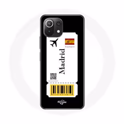 Coque - Xiaomi - Mi 11 Lite - Souple - Billet davion Madrid Espagne - Protection