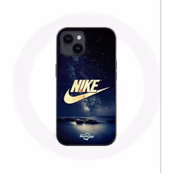 Coque - Nike - Iphone 14 Plus - Logo Doré - Nuit Étoilée - Souple