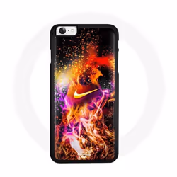 Coque pour Iphone 7 - Nike - Peinture Colorée - Souple - Noir - Mixte
