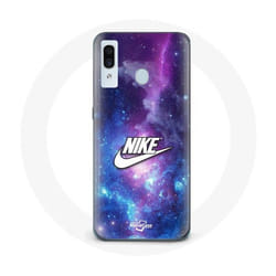 Coque - Nike - Galaxy A40 - Logo Blanc - Espace Coloré - Souple