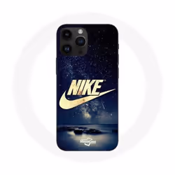 Coque - Nike - Iphone 14 Pro Max - Logo Doré - Nuit Étoilée - Souple