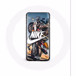 Coque - Nike - Galaxy J3 2016 - Souple - Logo Blanc - Roue Moto