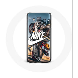 Coque - Nike - Galaxy J3 2016 - Souple - Logo Blanc - Roue Moto