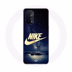 Coque - Nike - Oppo A54 5G - Logo Doré - Nuit Étoilée - Souple