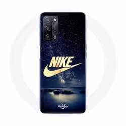 Coque - Nike - Oppo A55 5G - Logo Doré - Nuit Étoilée - Souple