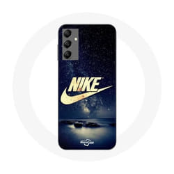 Coque - Nike - Samsung Galaxy A14 4G - Logo Doré - Nuit Étoilée - Souple