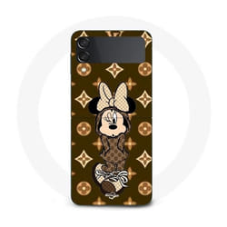 Coque - Disney - Galaxy Z Flip4 - Minnie - Marron - Souple