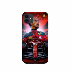 Coque - Ferrari - Iphone 12 - Lewis Hamilton - Souple - Noir