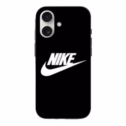 Coque Iphone 16 - Nike - Logo - Noir - Souple - Synthétique