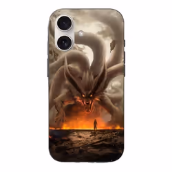 Coque - Naruto - Iphone 16 Plus - Noir - Souple - Motif Kurama
