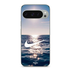 Coque - MANIACASE - Google Pixel 9 Pro XL - Silicone - Souple - Logo Nike Mer Soleil