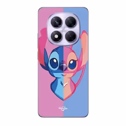 Coque - Xiaomi - Redmi Note 14 Pro 5G - Souple - Stitch et Angel - Bleu et Rose