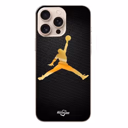 Coque - Jordan - Iphone 16 Pro Max - Logo 23 - Couleur dorée - Souple