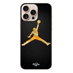 Coque - Jordan - Iphone 16 Pro Max - Logo 23 - Couleur dorée - Souple