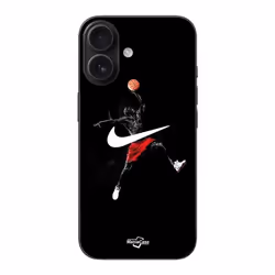 Coque - Nike - Iphone 16 - Logo Jordan - Noir - Souple