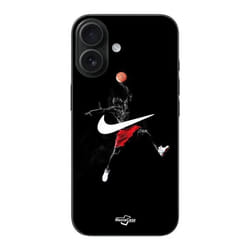 Coque - Nike - Iphone 16 - Logo Jordan - Noir - Souple