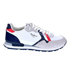 Zapatos Pepe Jeans Zapatos - PEPE JEANS - Brit Road - Blanc - Lacets - Plat