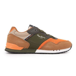 Baskets basses London park avec lacets semelle colorée Enfant PEPE JEANS