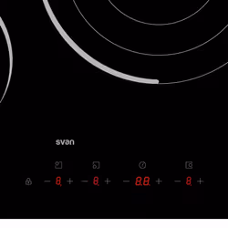 SVAN SV3601 plaque Noir Intégré 59 cm Céramique 3 zone(s)