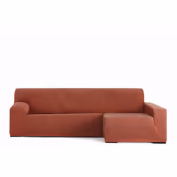 Housses de canapé M/0 Chaise Longue Troya Droite C/9 - Matière : 60% polyester, 35% coton, 5% élastomère - Couleur : 09-ORANG ...