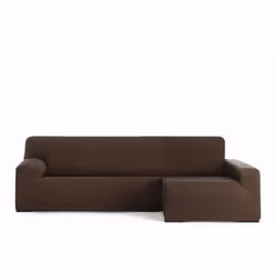 Housses de canapé M/0 Méridienne Bronx Droite C/7 - Matériau : 94 % polyester, 6 % élastomère - Couleur : 07-MARRON - Nettoya ...